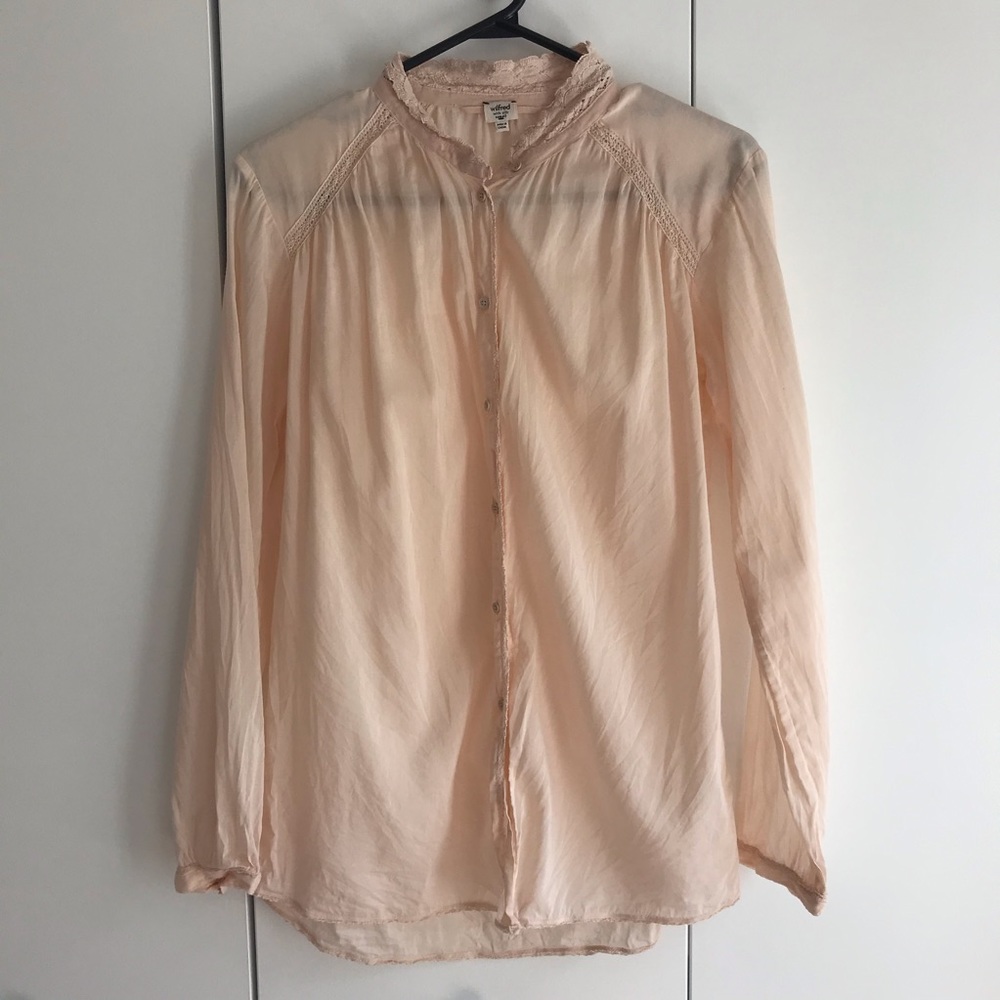 Wilfred Cream Cotton/Silk Blouse XS